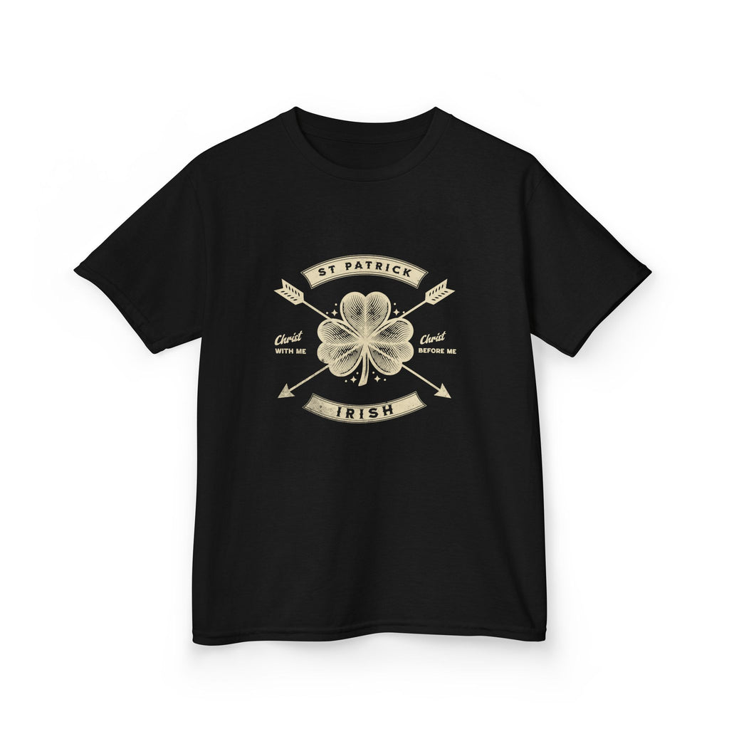 Kids Tee, saint patrick quote irish clover leaf, St. Patrick's Day Shirt, Child Irish Clover T-Shirt, Youth Irish Quote Top, Boys Girls Tee