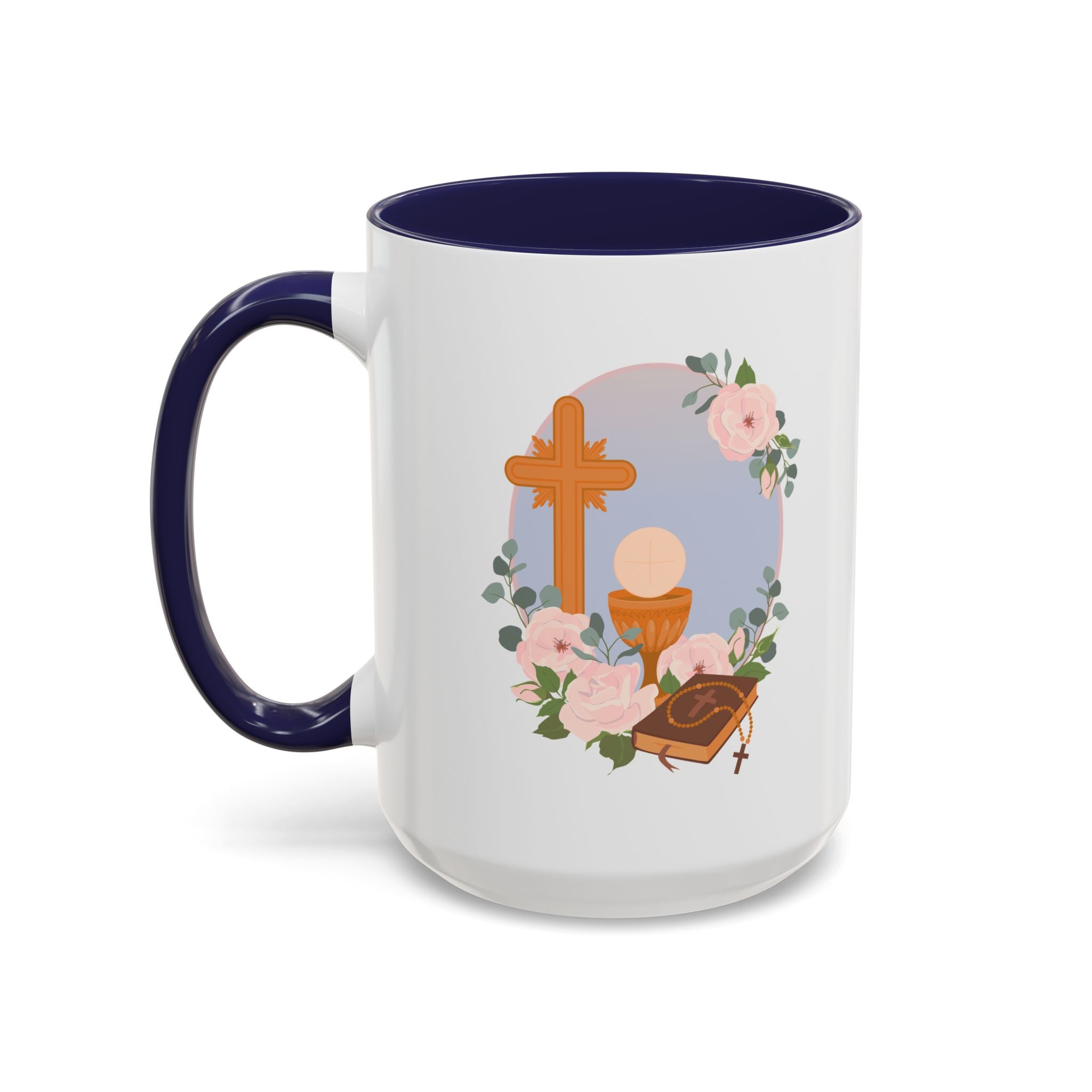 Personalized First Holy Communion Mug, Custom Catholic Gift for Girl with Name Date or Message