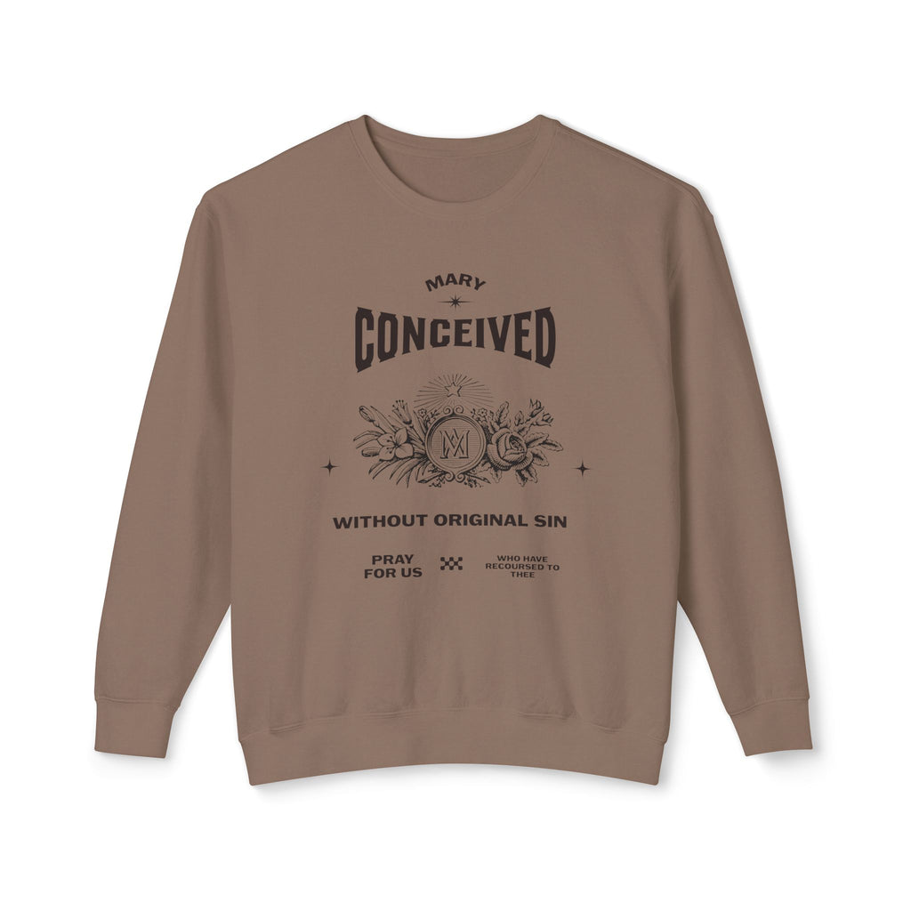 Marian Prayer Unisex Sweatshirt, Blessed Virgin Mary Devotional Crewneck, Catholic Religious Lightweight Jumper, Religious Gift for Him Her,
