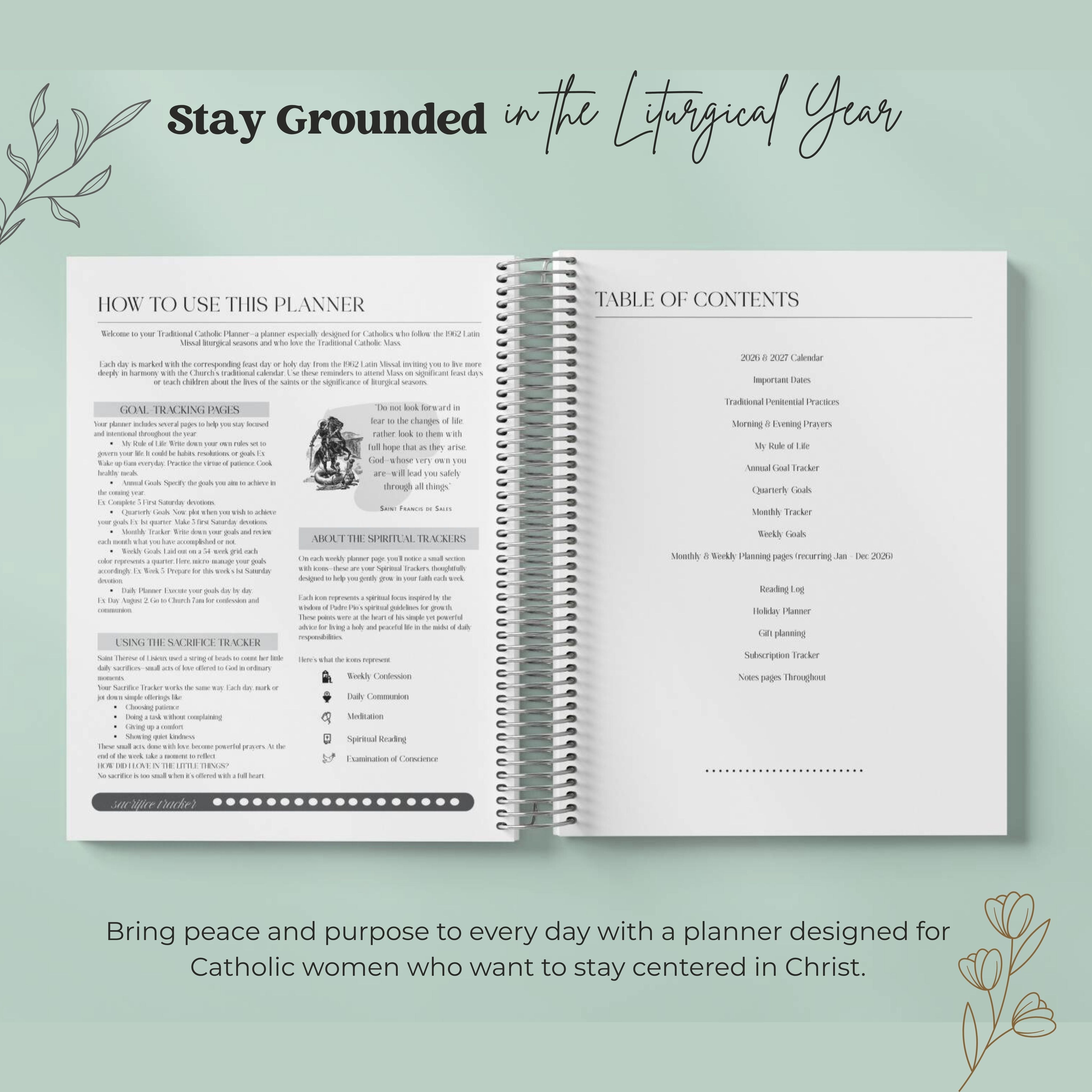 2026 Traditional Catholic Planner: Vertical Weekly Layout
