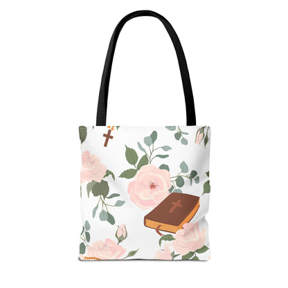 Personalized First Holy Communion Tote Bag, Custom Catholic Gift with Name or Bible Verse