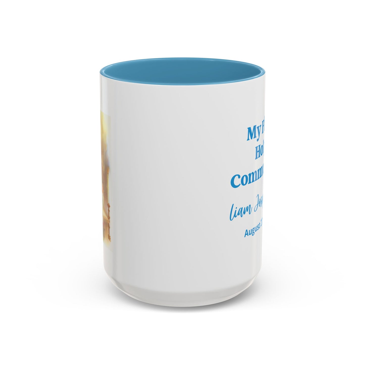 My First Holy Communion Mug | Personalized Name and Date, Accent Inside Color