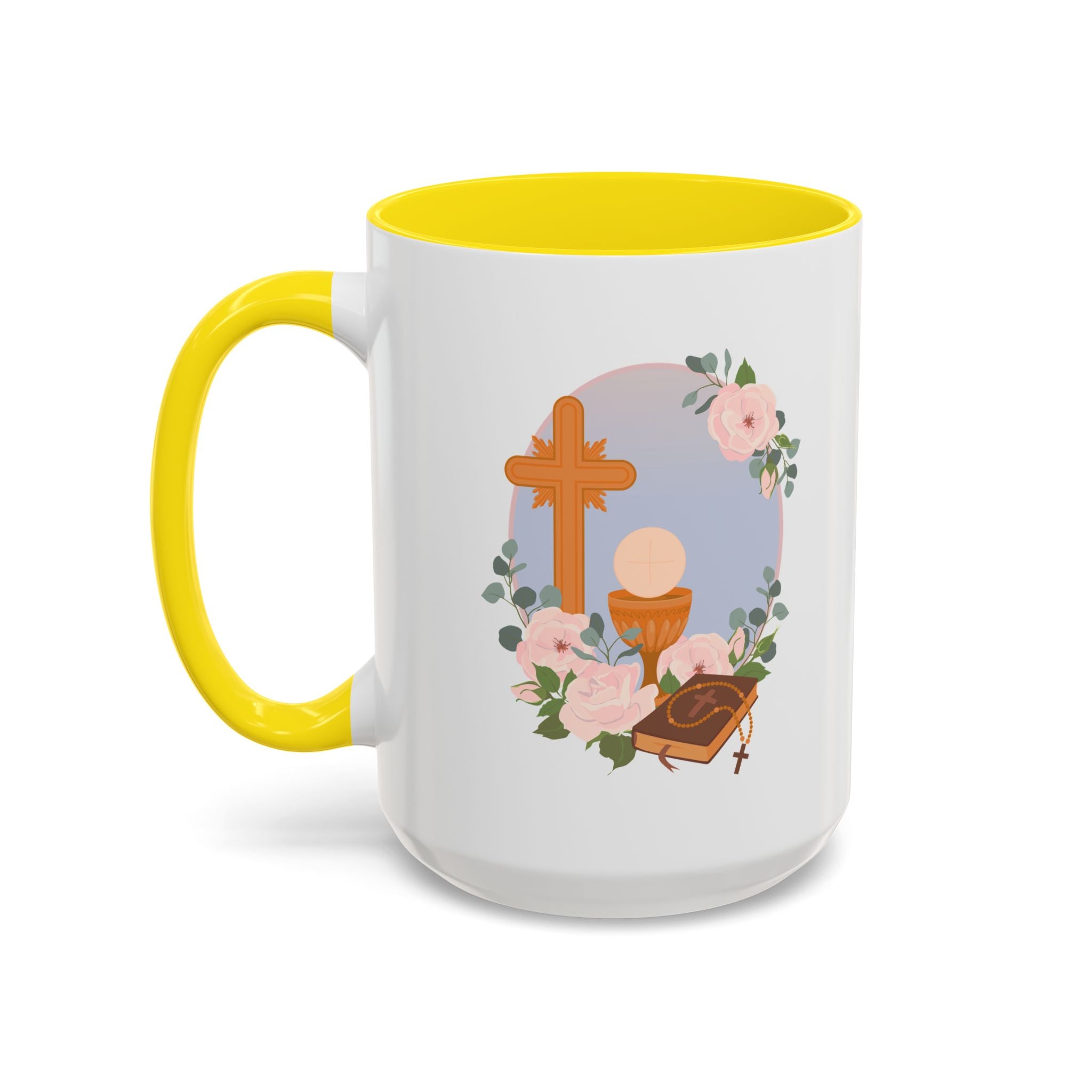 Personalized First Holy Communion Mug, Custom Catholic Gift for Girl with Name Date or Message