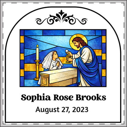 Personalized First Holy Communion Acrylic Plaque, Custom Catholic Keepsake with Name and Date