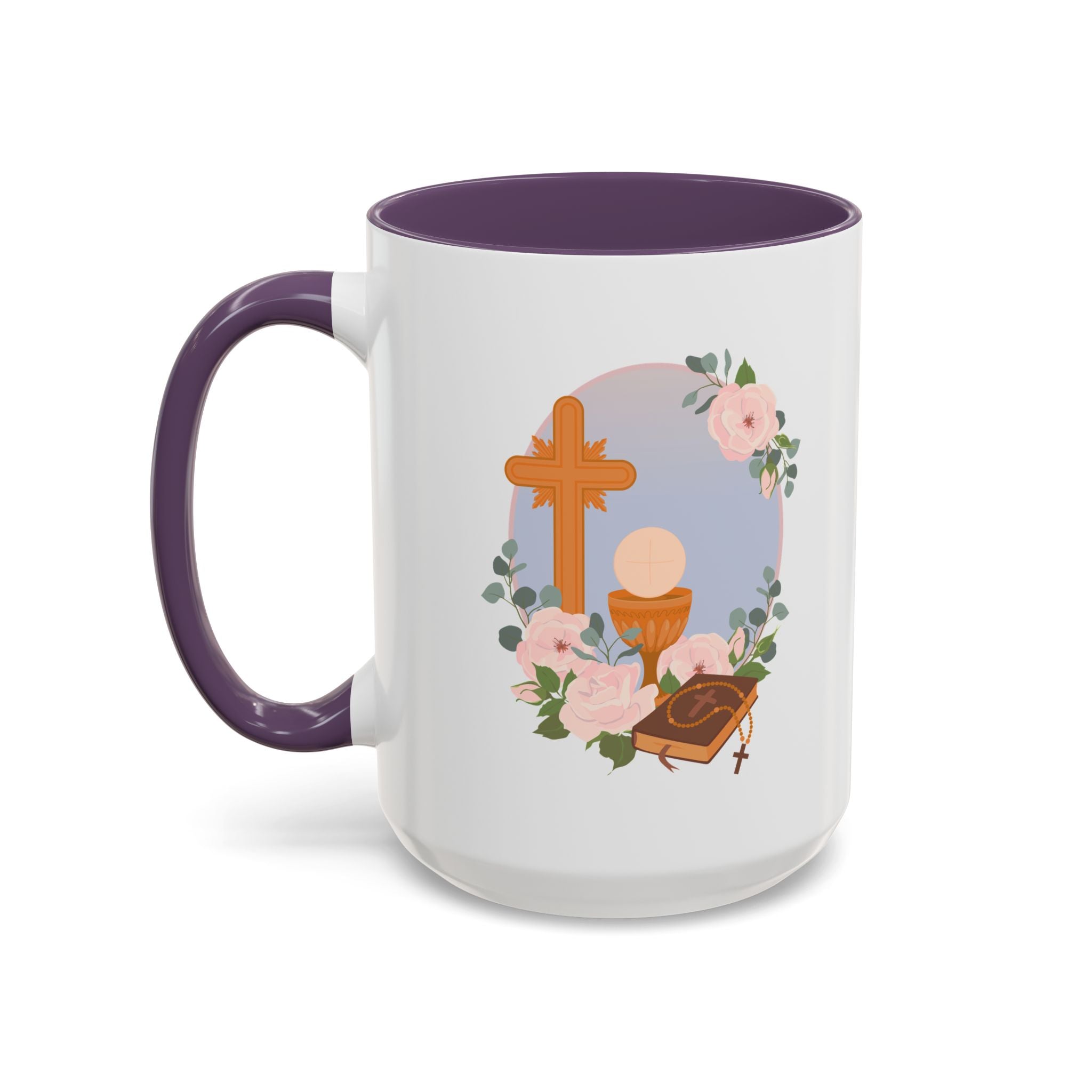 Personalized First Holy Communion Mug, Custom Catholic Gift for Girl with Name Date or Message