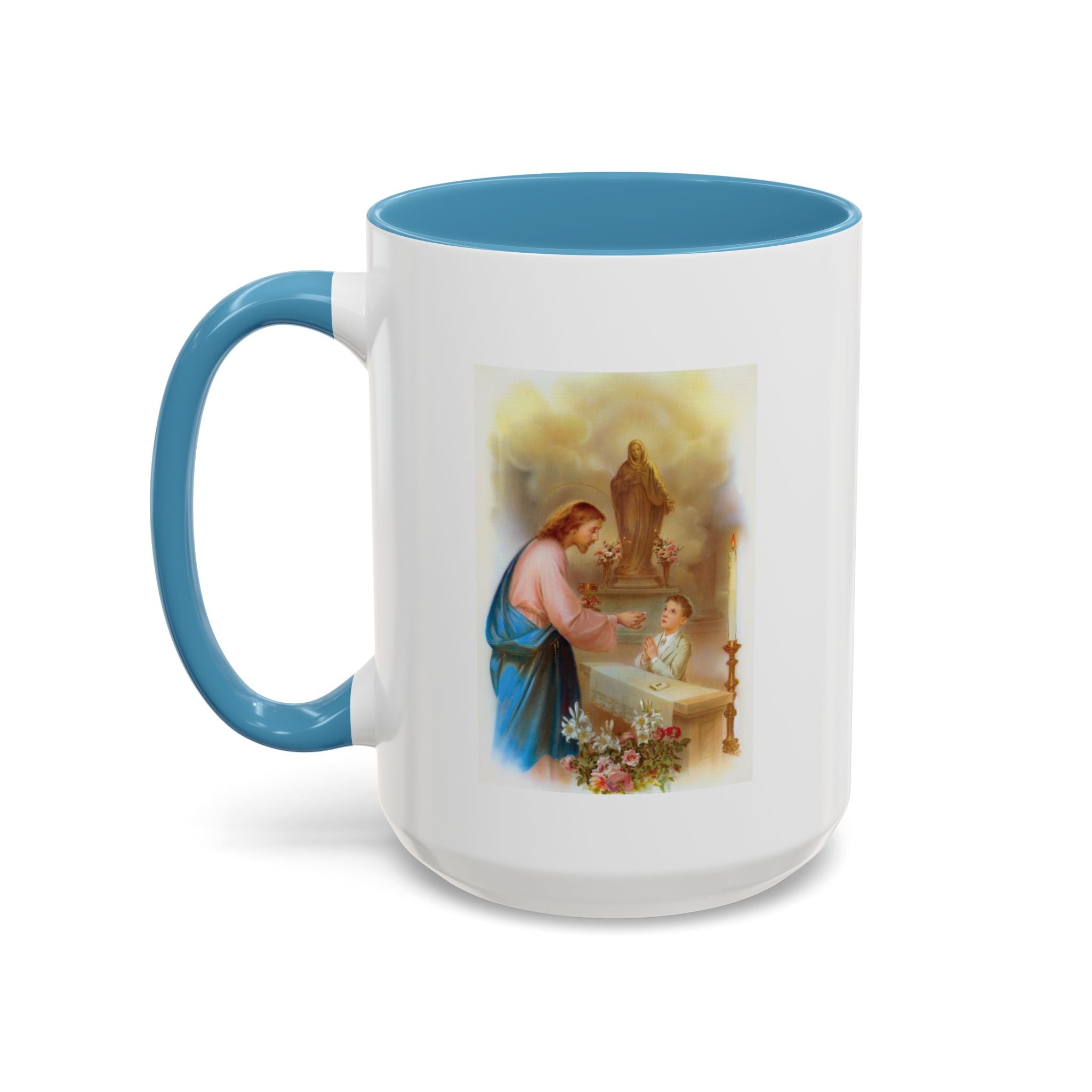 My First Holy Communion Mug | Personalized Name and Date, Accent Inside Color