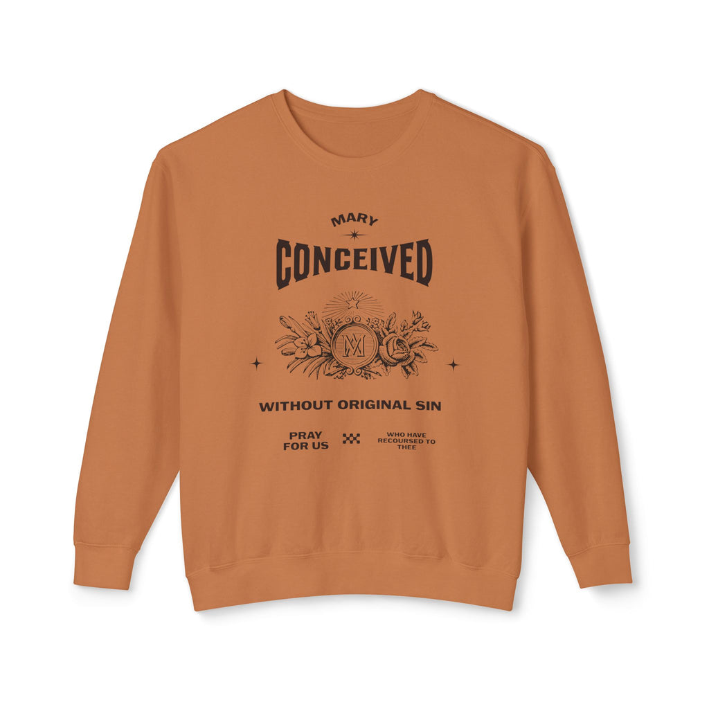 Marian Prayer Unisex Sweatshirt, Blessed Virgin Mary Devotional Crewneck, Catholic Religious Lightweight Jumper, Religious Gift for Him Her,