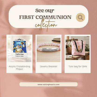 Personalized First Holy Communion Mug, Custom Catholic Gift for Girl with Name Date or Message