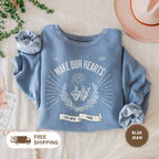Vintage Sacred Heart Lightweight Crewneck Sweatshirt, Immaculate Heart of Mary, Religious Unisex Jumper, Jesus Design, Soft Pullover, Cozy