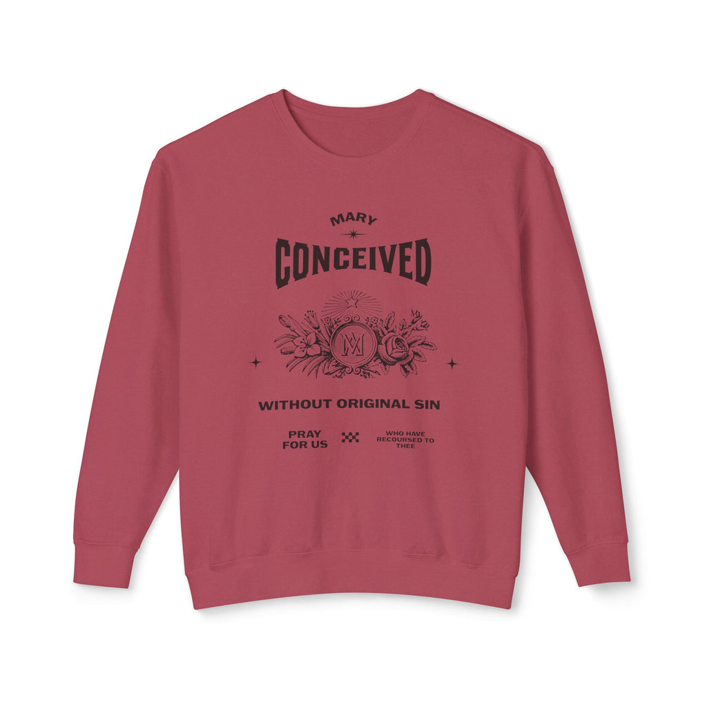 Marian Prayer Unisex Sweatshirt, Blessed Virgin Mary Devotional Crewneck, Catholic Religious Lightweight Jumper, Religious Gift for Him Her,