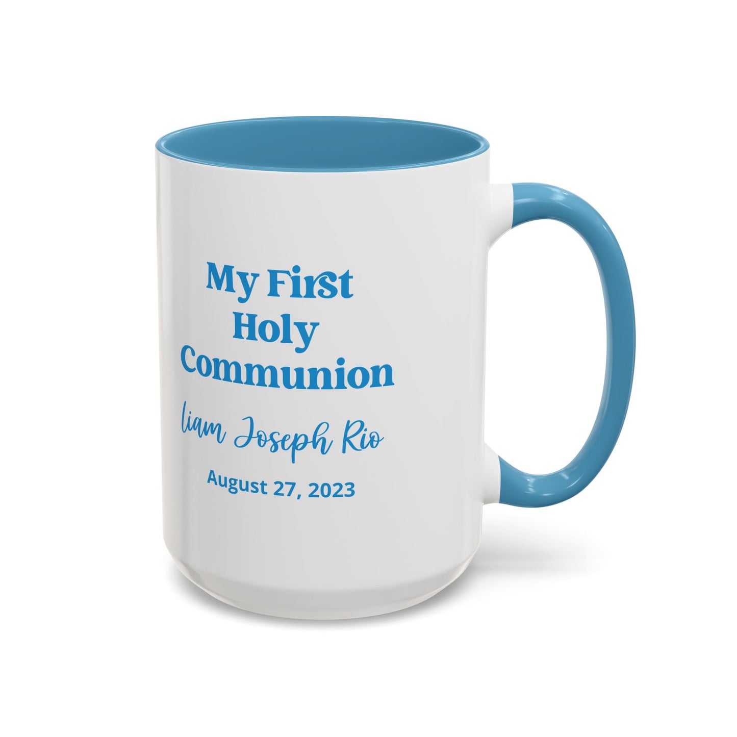 My First Holy Communion Mug | Personalized Name and Date, Accent Inside Color