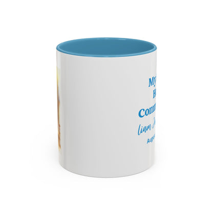 My First Holy Communion Mug | Personalized Name and Date, Accent Inside Color