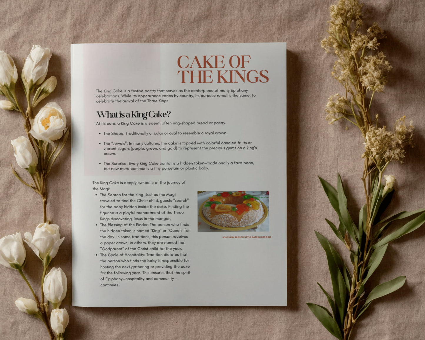 Epiphany Home Blessing Kit, Digital Guide | History, Prayers, & King Cake Recipe, 12 days of Christmas