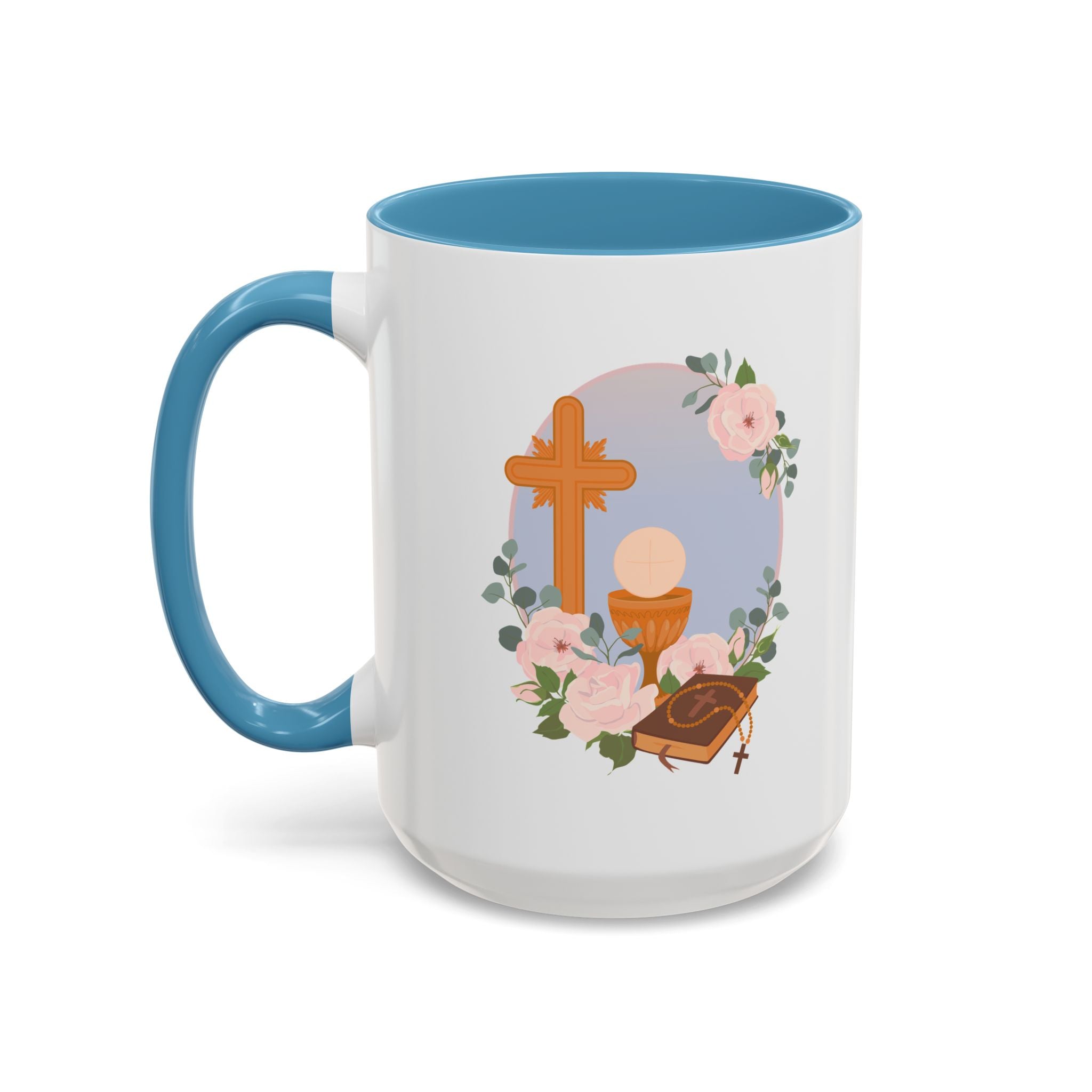 Personalized First Holy Communion Mug, Custom Catholic Gift for Girl with Name Date or Message