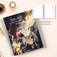 2026–2027 Traditional Catholic Homeschool Planner, Horizontal Weekly Layout (Feasts of the 1962 Missal) | St. Ildefonso Cover