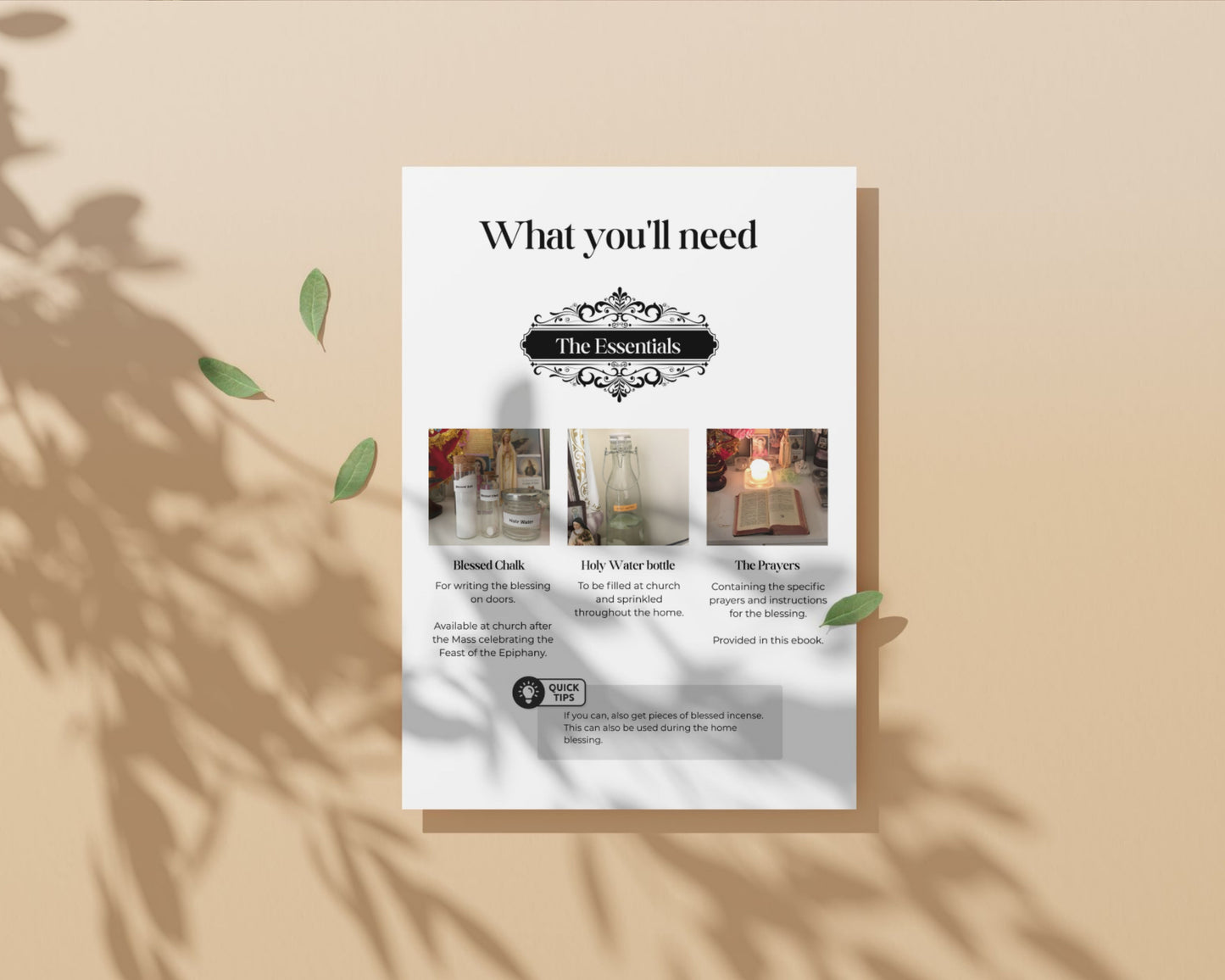 Epiphany Home Blessing Kit, Digital Guide | History, Prayers, & King Cake Recipe, 12 days of Christmas