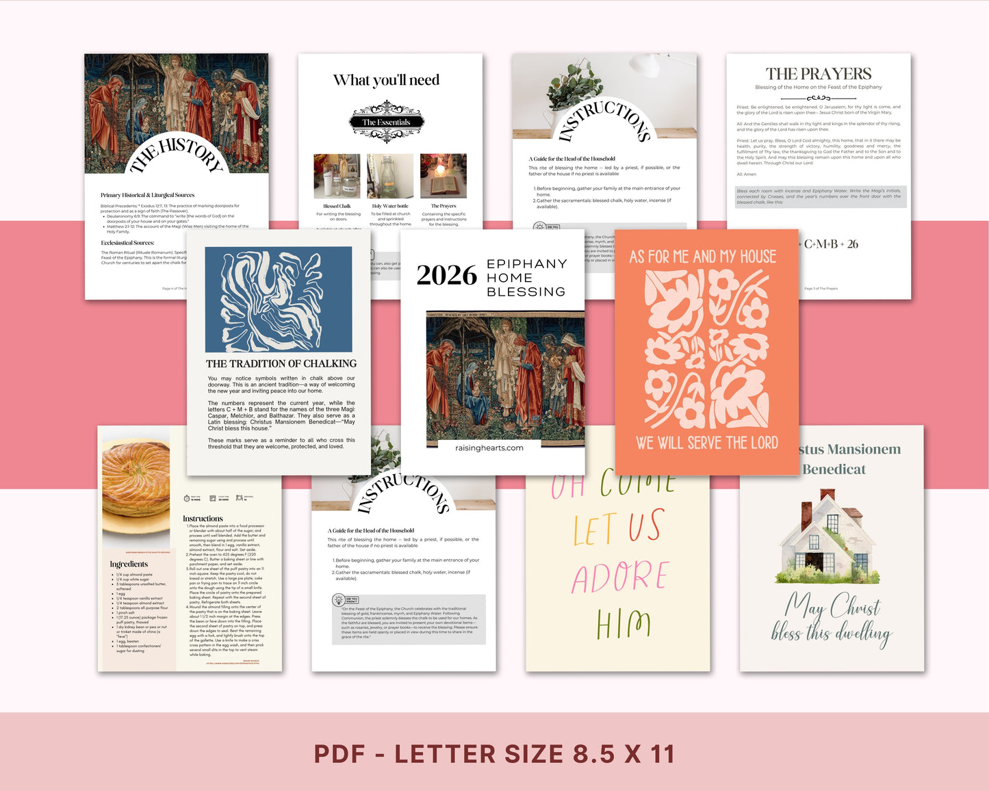 Epiphany Home Blessing Kit, Digital Guide | History, Prayers, & King Cake Recipe, 12 days of Christmas