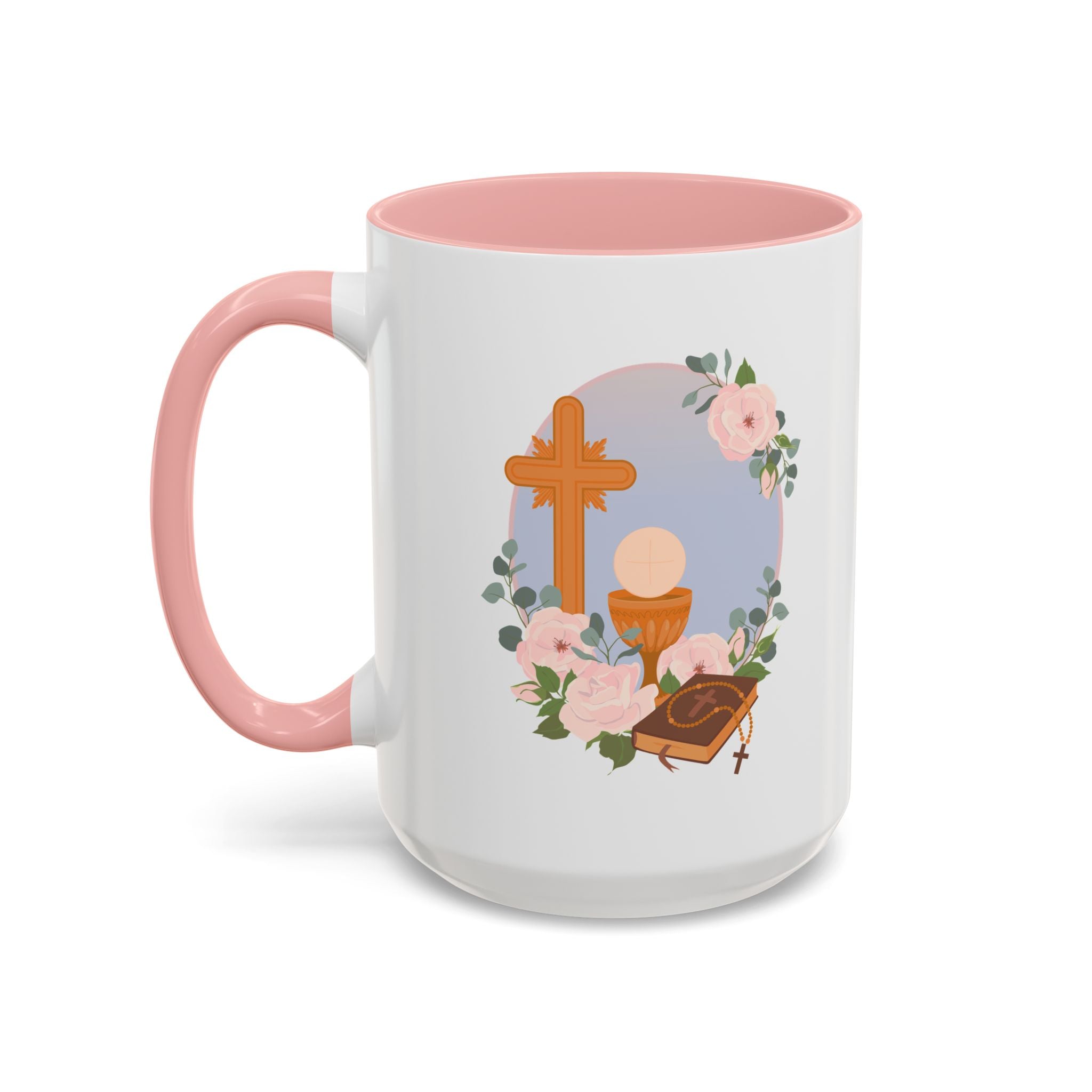 Personalized First Holy Communion Mug, Custom Catholic Gift for Girl with Name Date or Message