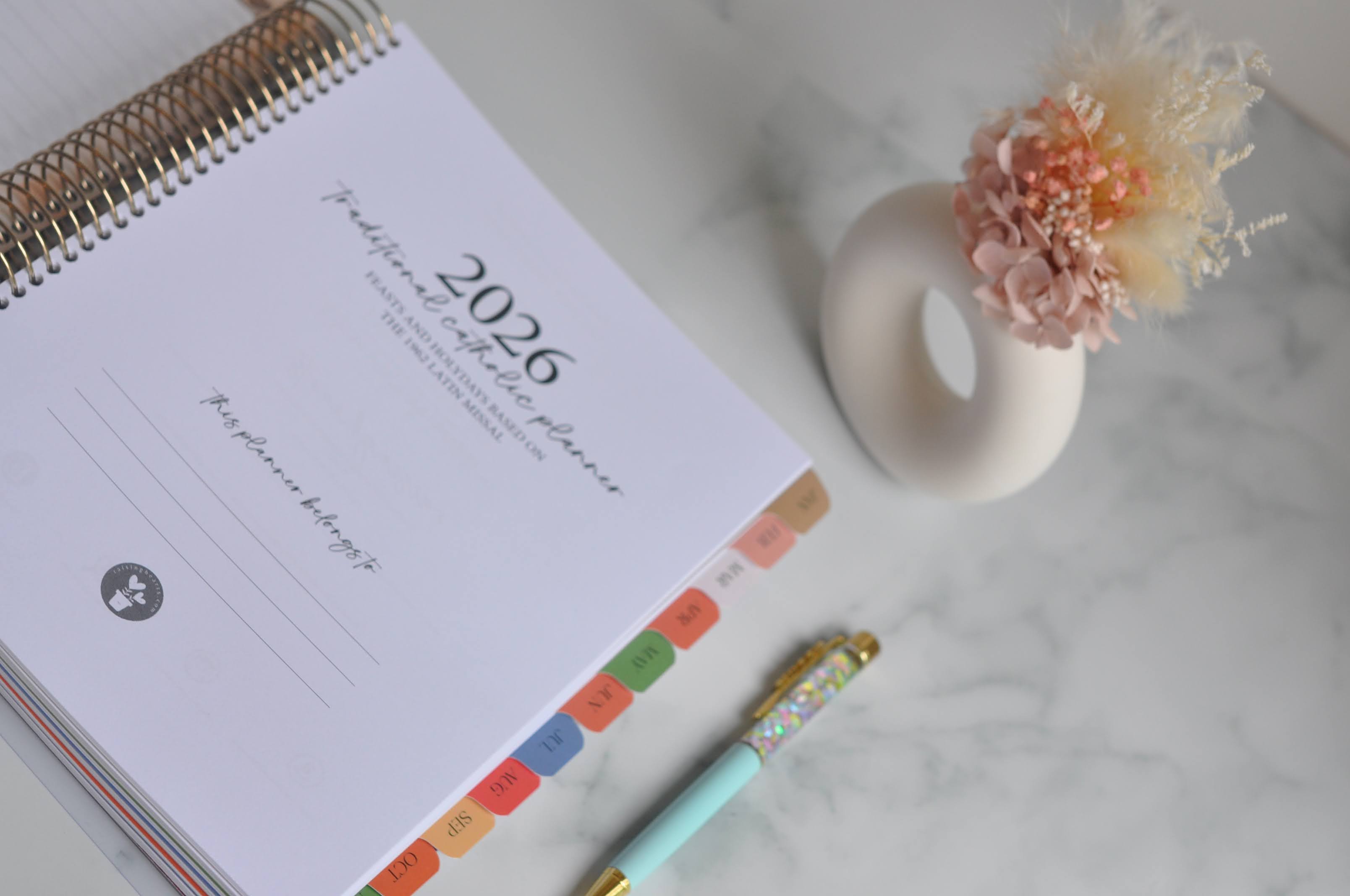 2026 Traditional Catholic Planner: Horizontal Weekly Layout