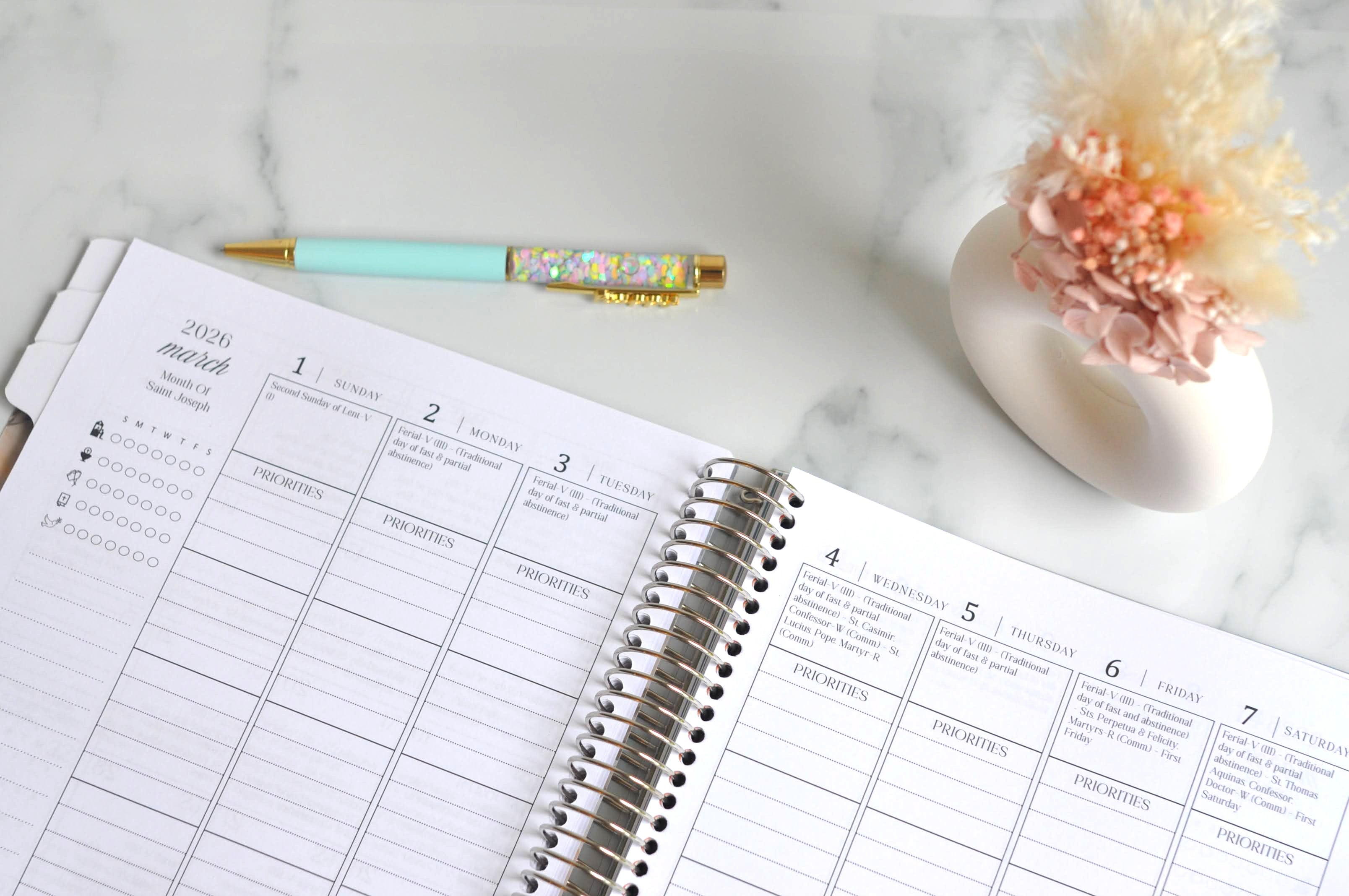 2026 Traditional Catholic Planner: Vertical Weekly Layout