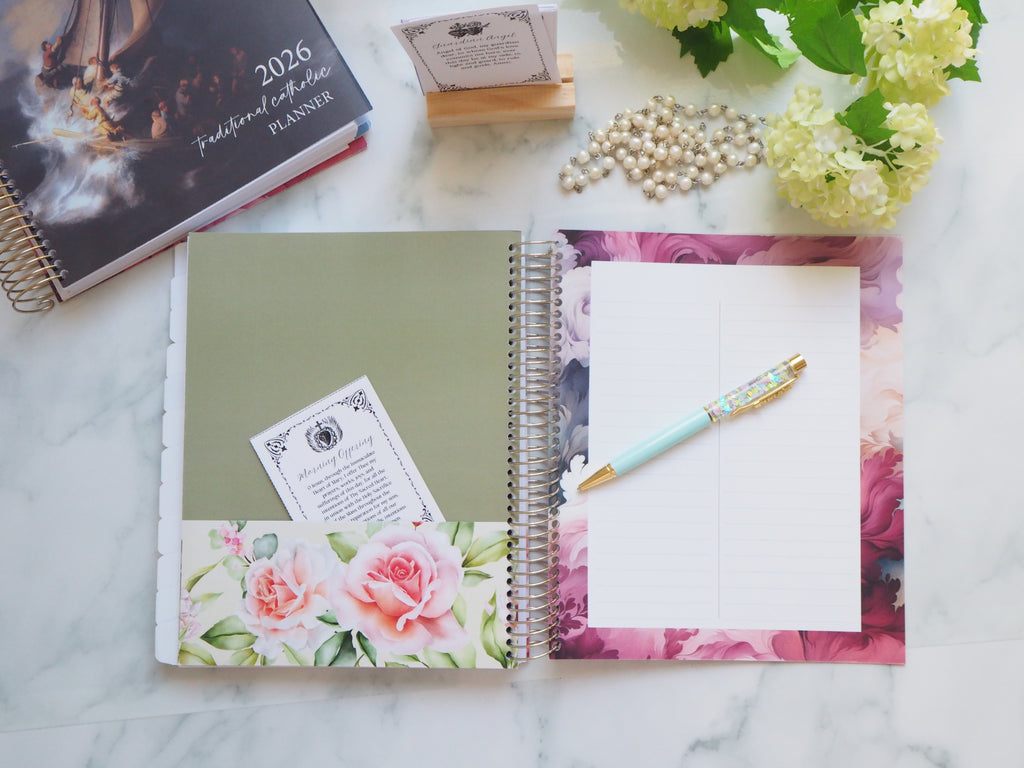 2026–2027 Traditional Catholic Planner: Horizontal Weekly Layout | 1962 Latin Mass Feasts | Murillo Cover ✦ PRE-ORDER ✦ Orders ship at the end of June.
