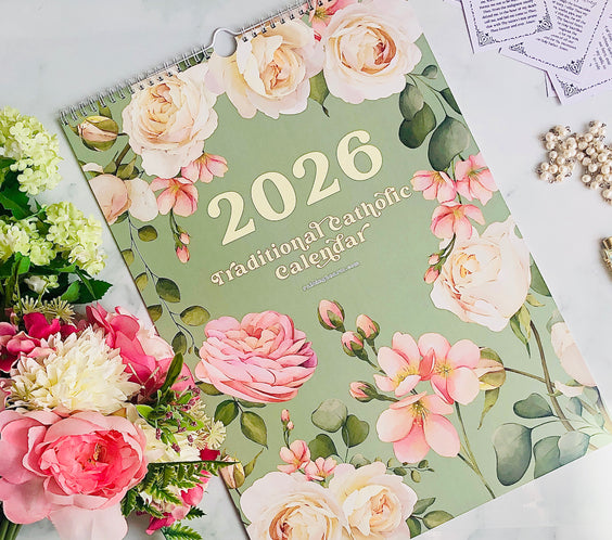 2026 Traditional Catholic Wall Calendar | 1962 Latin Missal | Floral Design (FREE SHIPPING)