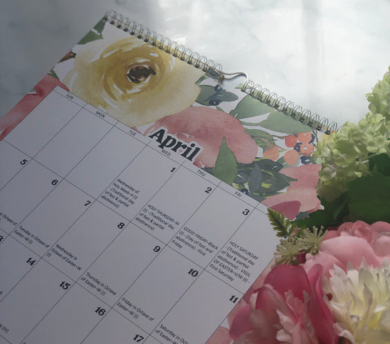 2026 Traditional Catholic Wall Calendar | 1962 Latin Missal | Floral Design (FREE SHIPPING)