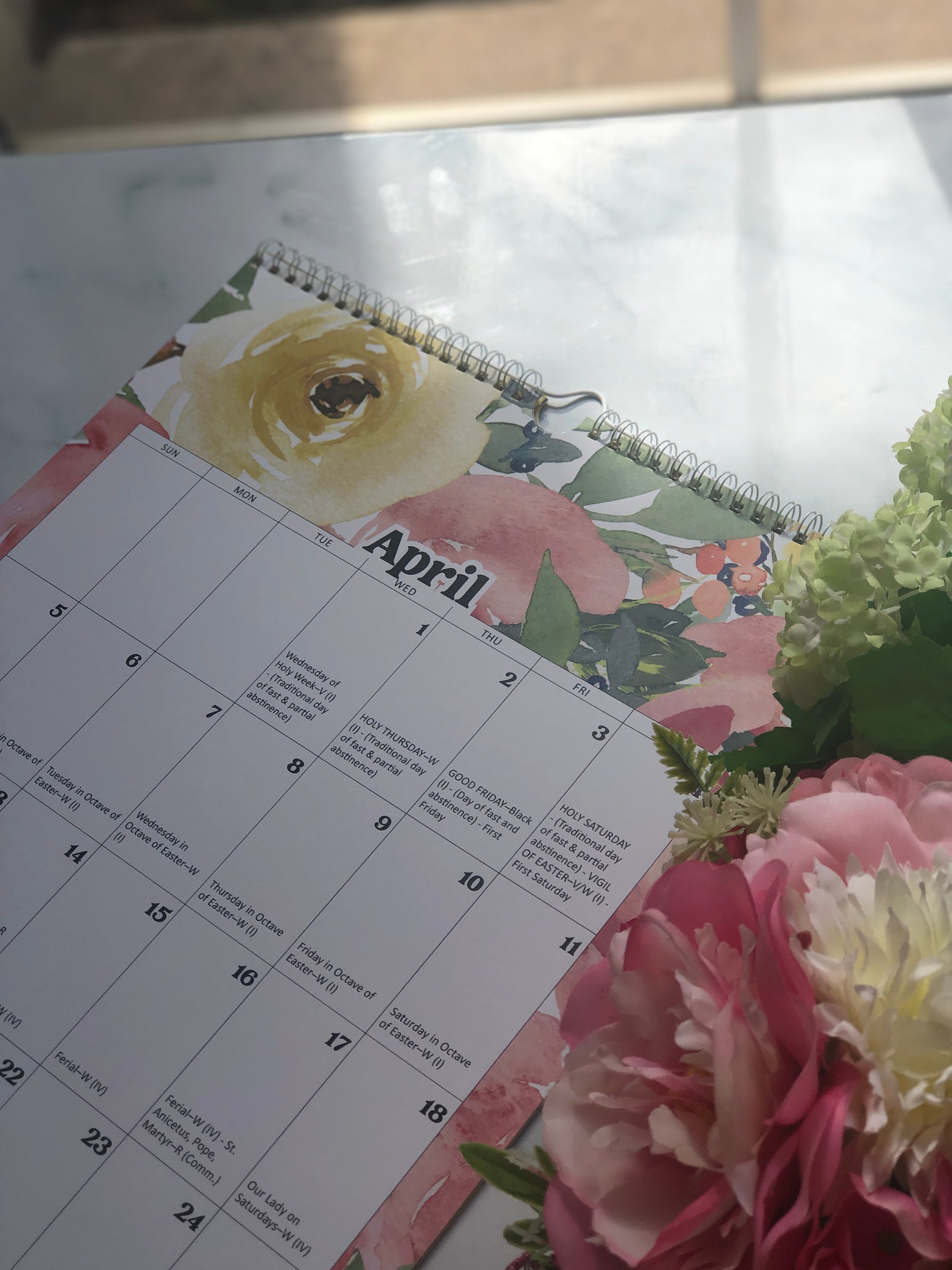 2026 Traditional Catholic Wall Calendar | 1962 Latin Missal | Floral Design (FREE SHIPPING)