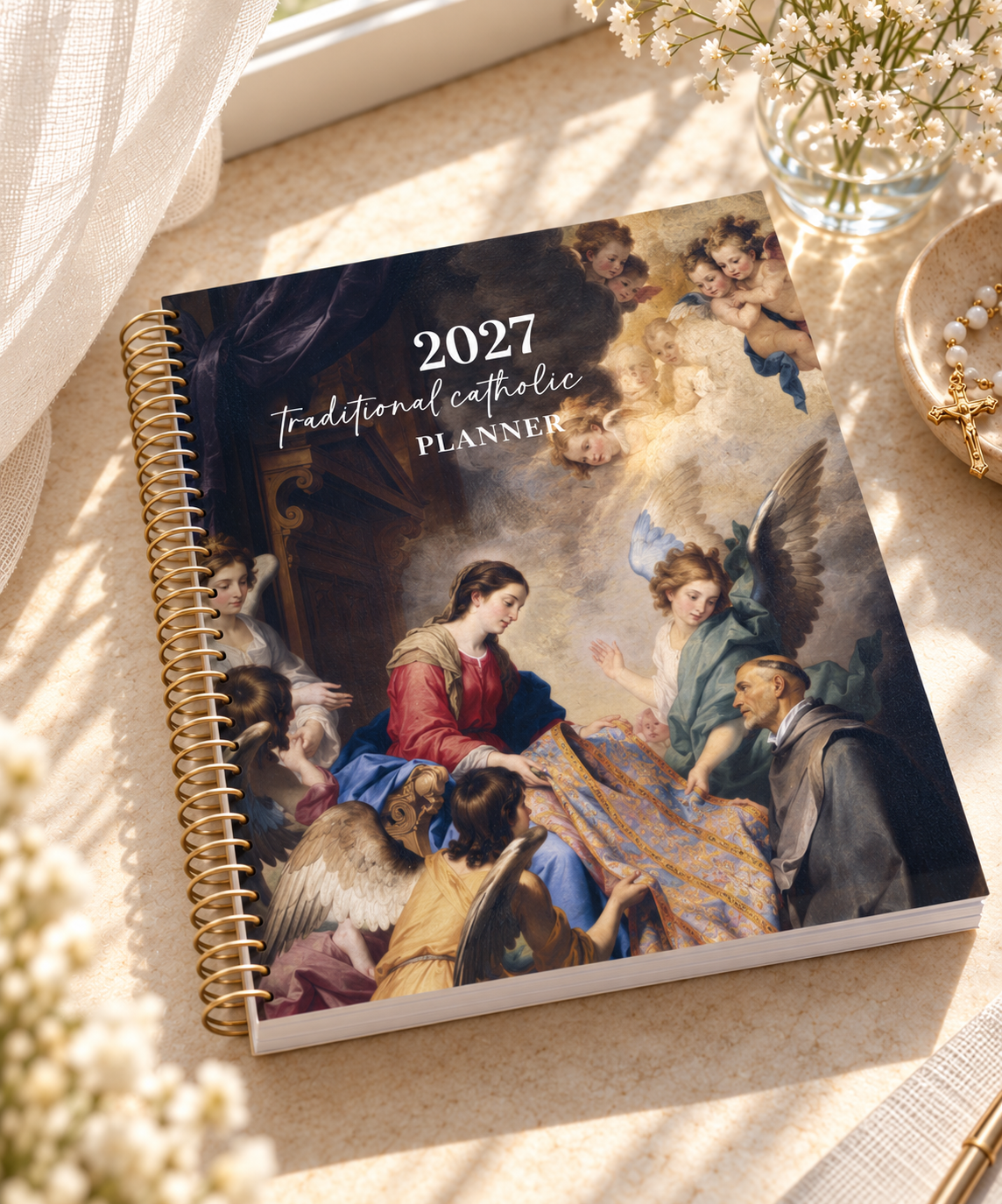 PREORDER: 2027 Traditional Catholic Planner, Vertical Weekly Layout (Feasts based on the 1962 Missal) |