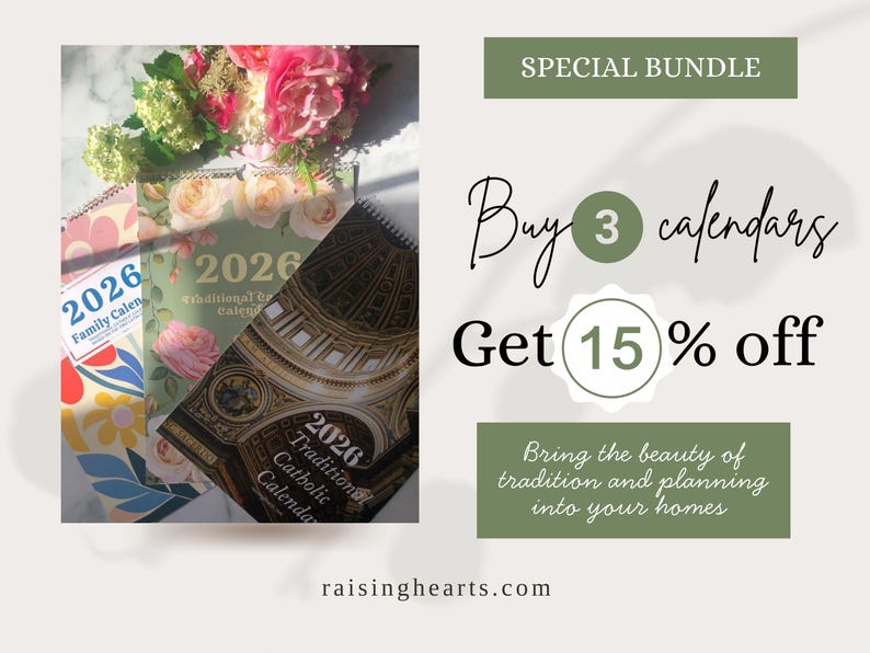 2026 Traditional Catholic Wall Calendar – Feasts from the 1962 Latin Missal (FREE SHIPPING)