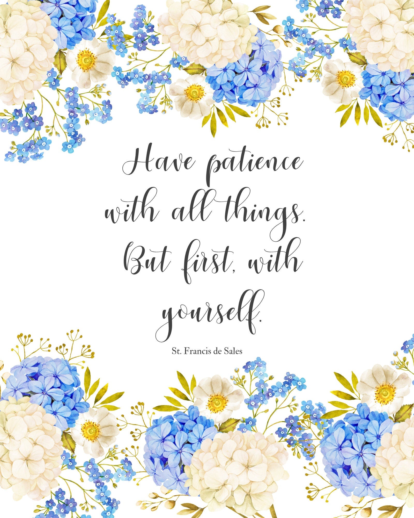 Quotes from St. Francis de Sales/ Photo Quotes/ Printables
