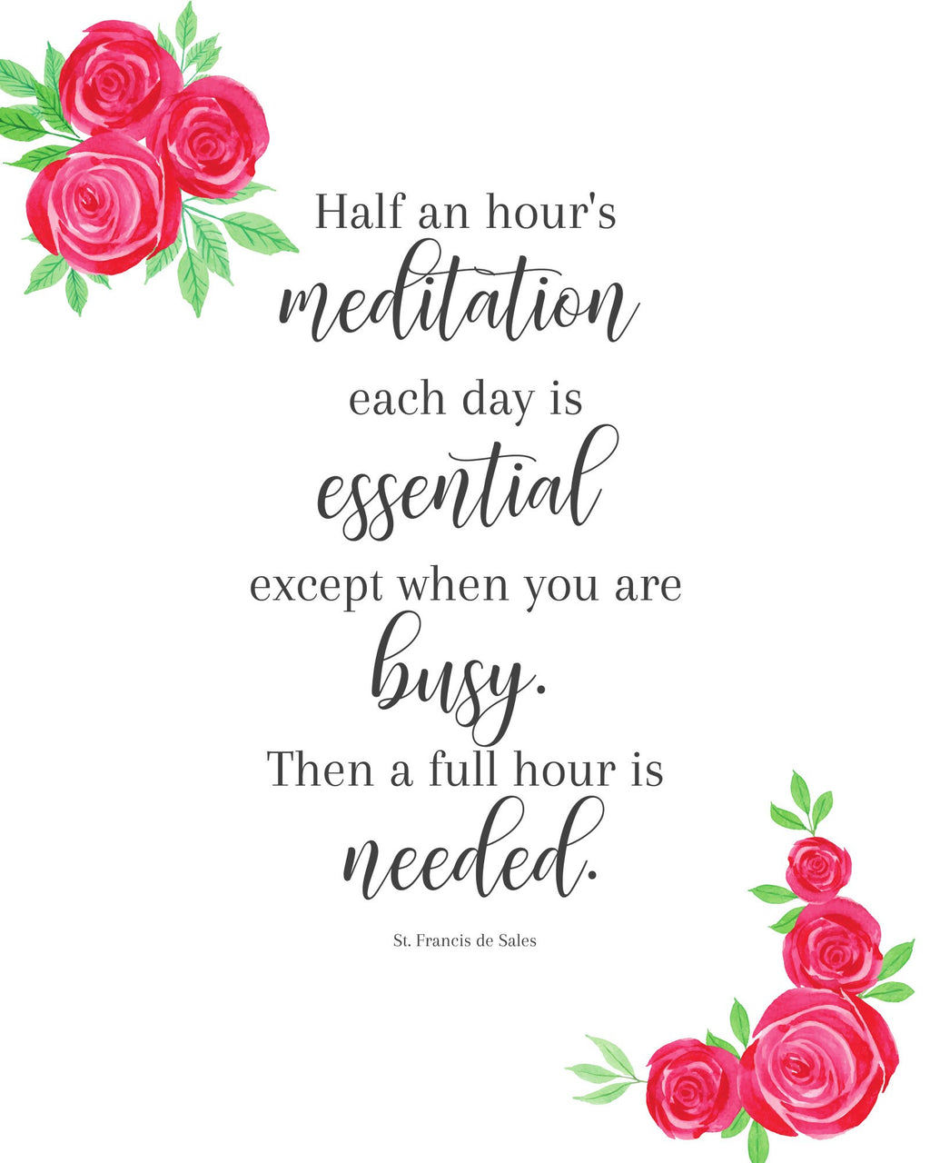Quotes from St. Francis de Sales/ Photo Quotes/ Printables