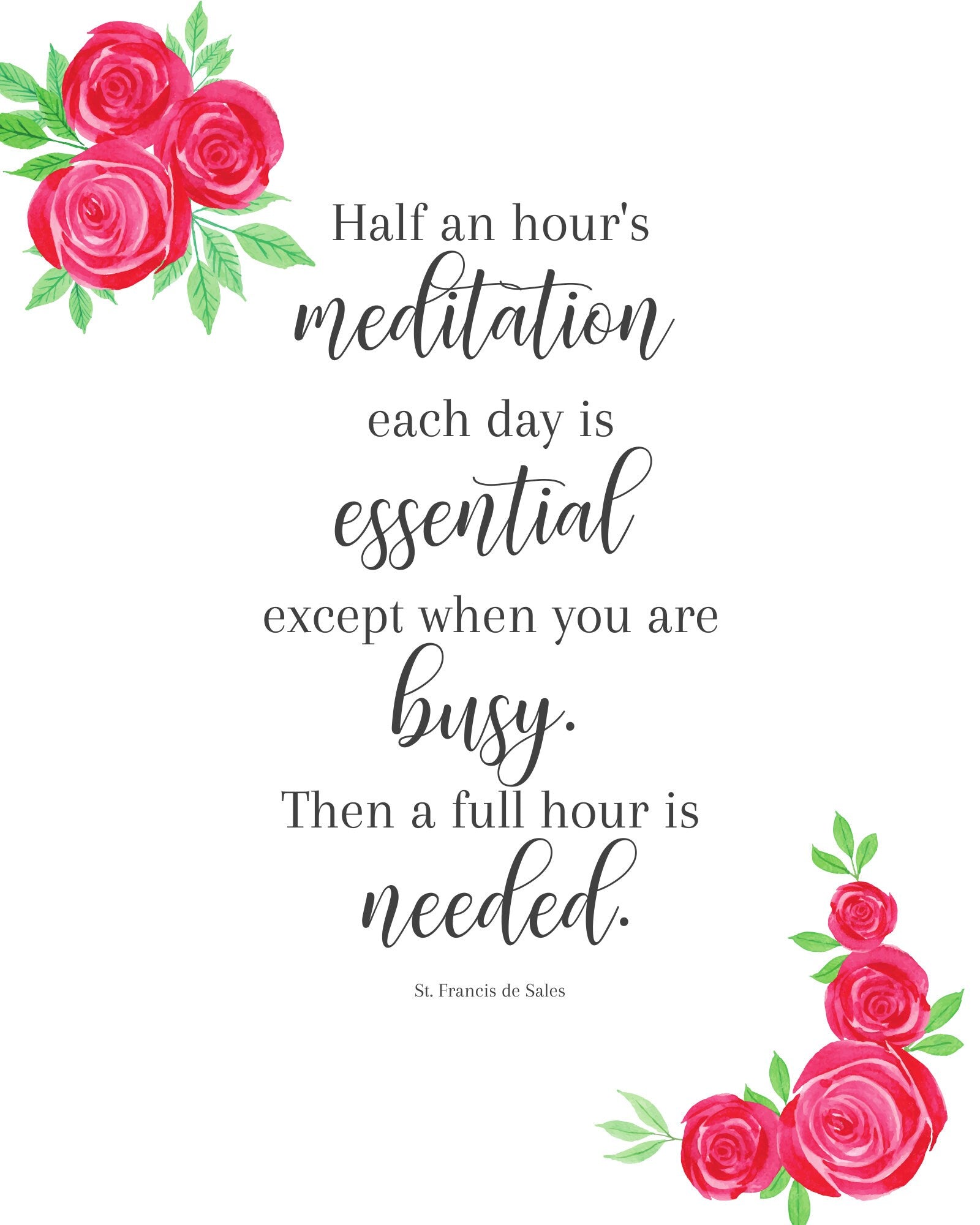 Quotes from St. Francis de Sales/ Photo Quotes/ Printables