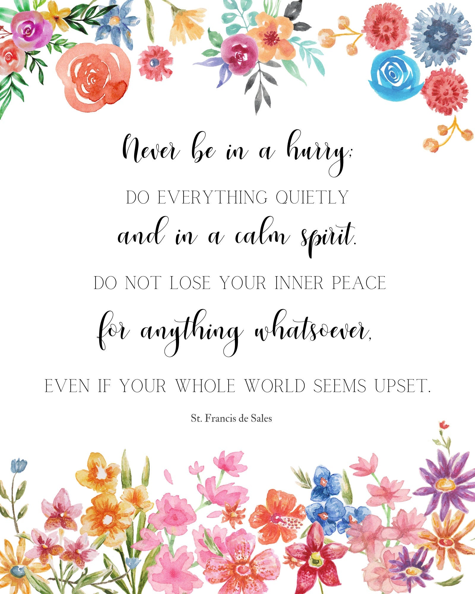 Quotes from St. Francis de Sales/ Photo Quotes/ Printables