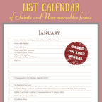 A Perpetual List Calendar of Saints and Non-Moveable Feasts - Liturgical Calendar based on 1962 Missal