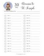 30 day Novena to St. Joseph (Days Tracker)