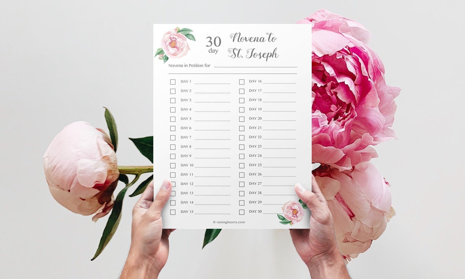 30 day Novena to St. Joseph (Days Tracker)