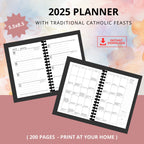 2025 Traditional Catholic Planner: Weekly & Monthly (PDF Printable)