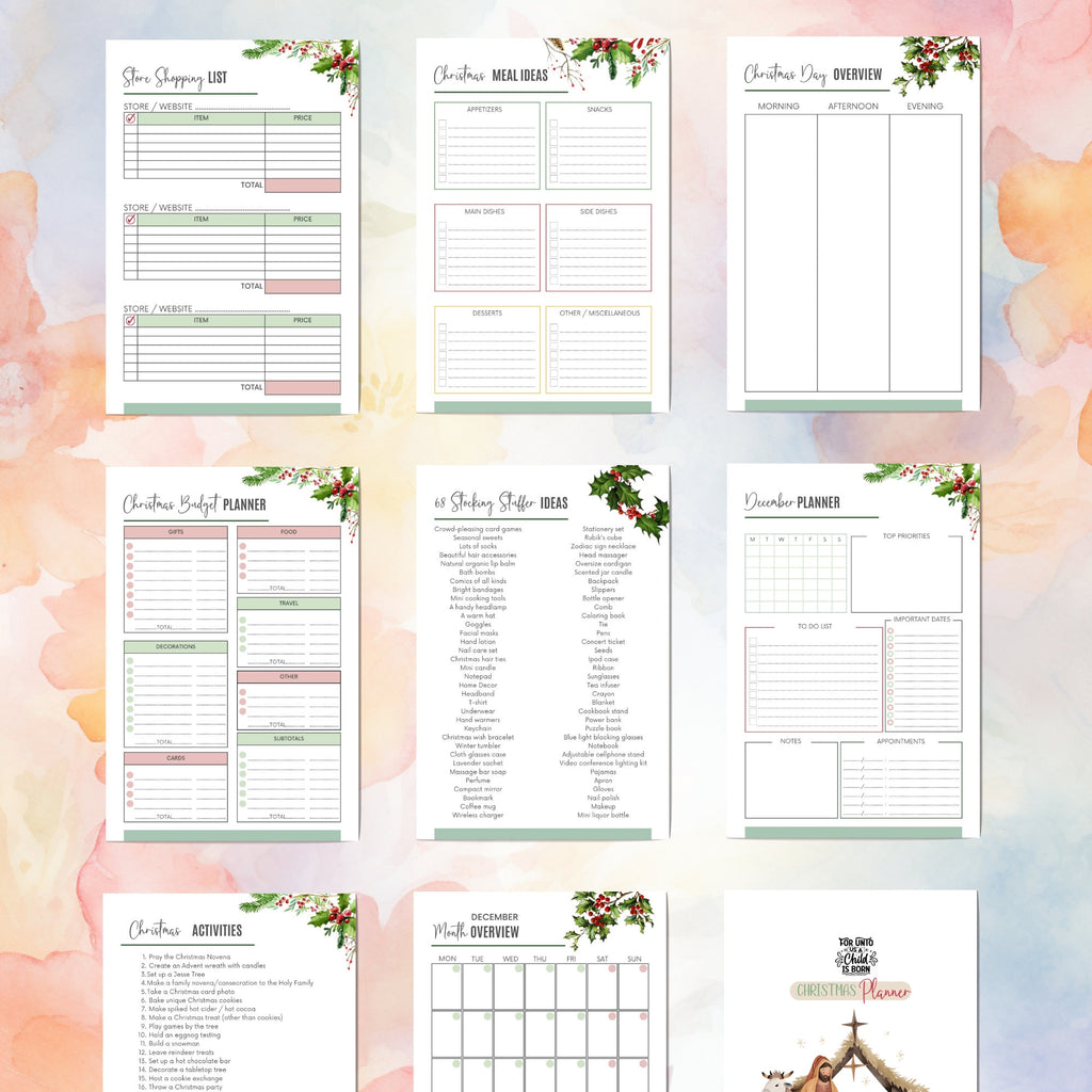 Printable Catholic Christmas Planner: Your PDF Guide to a Faith-Filled Holiday Season | A4