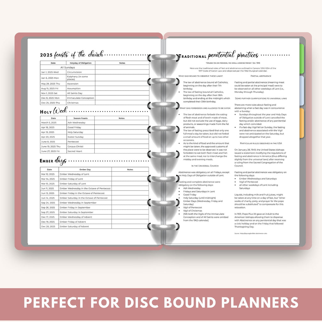 2025 Traditional Catholic Planner: Weekly & Monthly (PDF Printable)