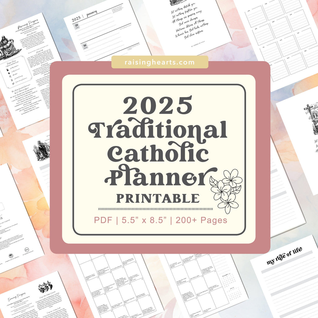 2025 Traditional Catholic Planner: Weekly & Monthly (PDF Printable)