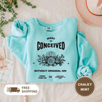 Marian Prayer Unisex Sweatshirt, Blessed Virgin Mary Devotional Crewneck, Catholic Religious Lightweight Jumper, Religious Gift for Him Her,