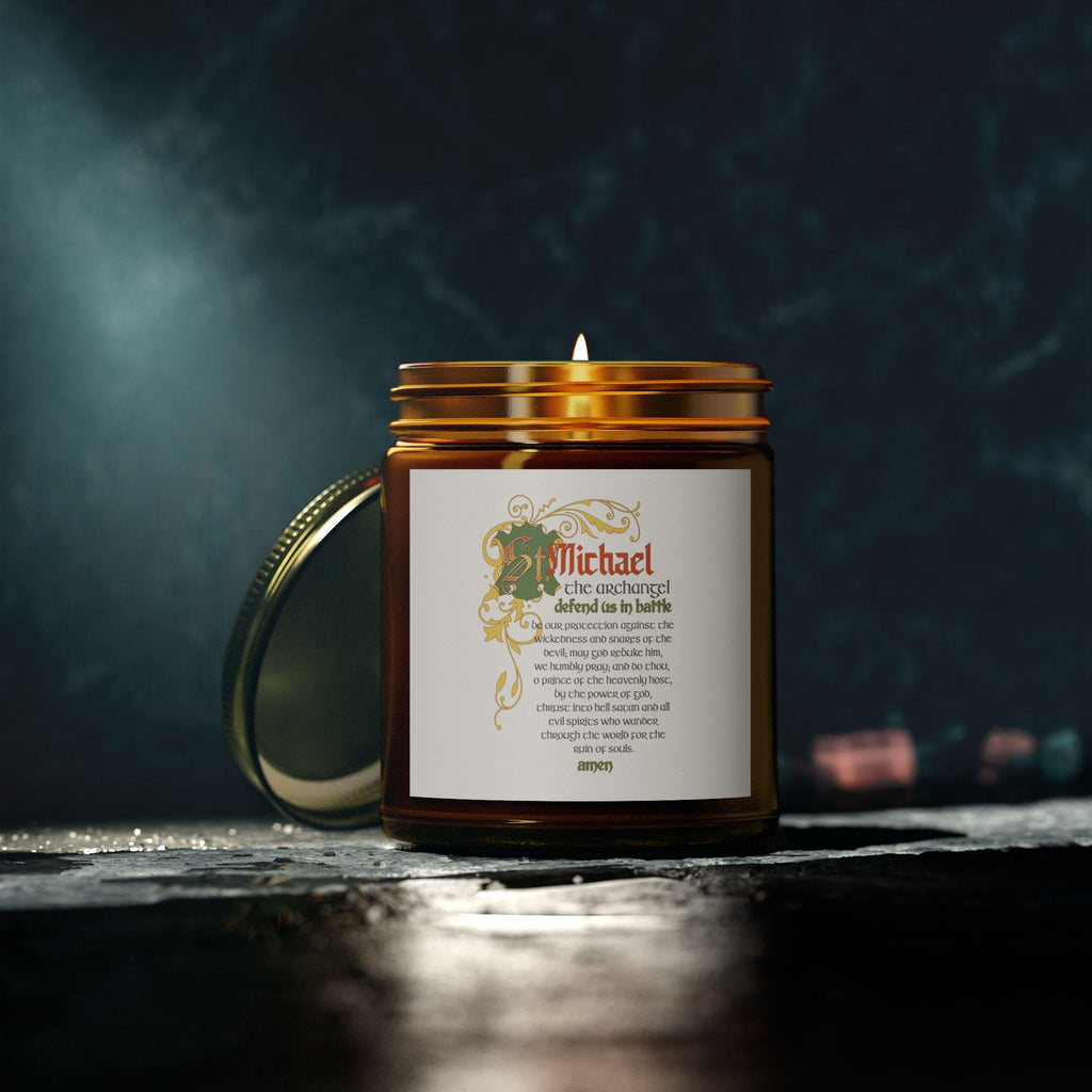 Scented Candles, Prayer to Saint Michael the Archangel, Religious Candle, Meditation Candle, Aromatherapy Candle, Gifts for Spiritual