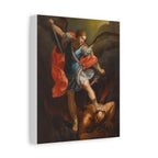 Canvas Print, saint michael the archangel's battle, Wall Art Decor, Religious Artwork, Christian Home Decor, Matte Canvas Painting,