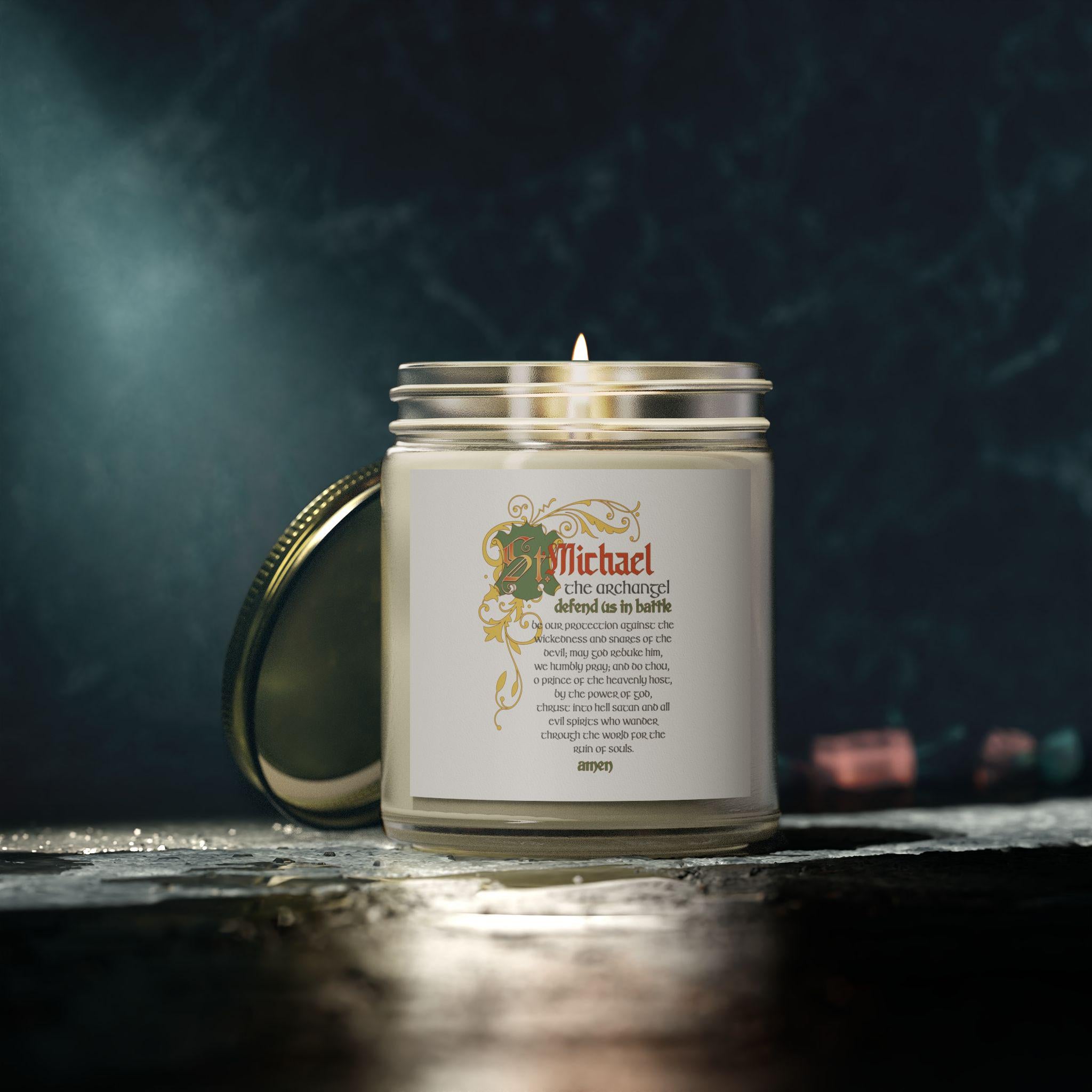 Scented Candles, Prayer to Saint Michael the Archangel, Religious Candle, Meditation Candle, Aromatherapy Candle, Gifts for Spiritual