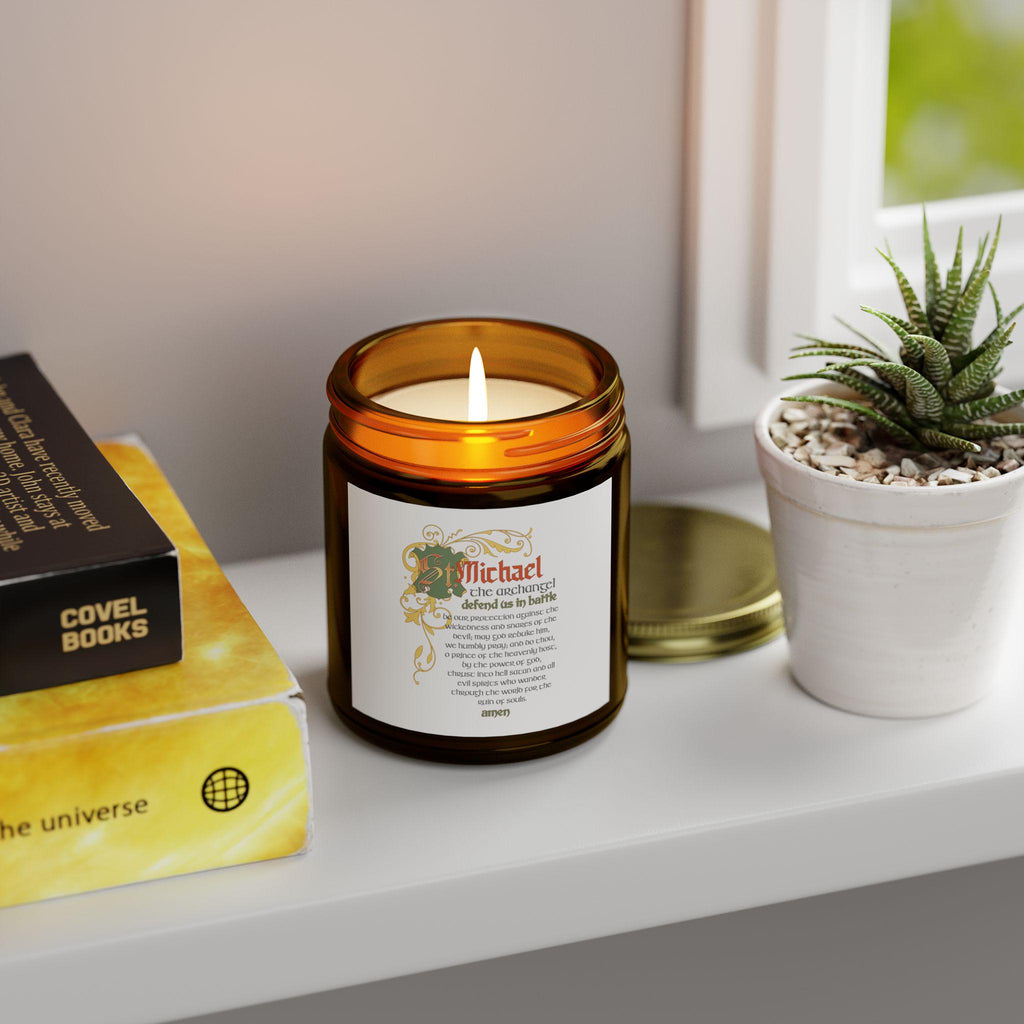 Scented Candles, Prayer to Saint Michael the Archangel, Religious Candle, Meditation Candle, Aromatherapy Candle, Gifts for Spiritual