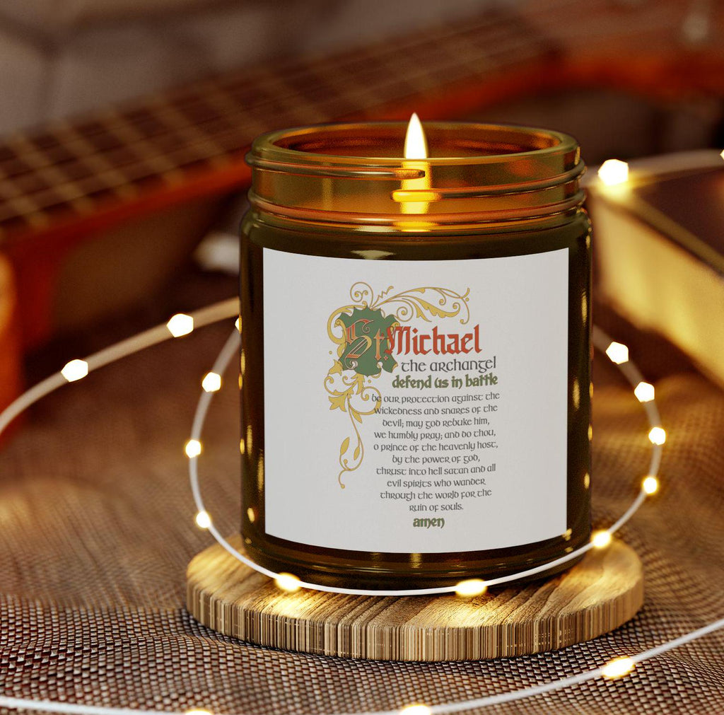 Scented Candles, Prayer to Saint Michael the Archangel, Religious Candle, Meditation Candle, Aromatherapy Candle, Gifts for Spiritual