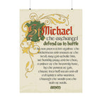 Prayer to Saint Michael Archangel Vertical Poster, Matte Wall Art, Religious Home Decor, Catholic Gift, Spiritual Wall Hanging, Christian
