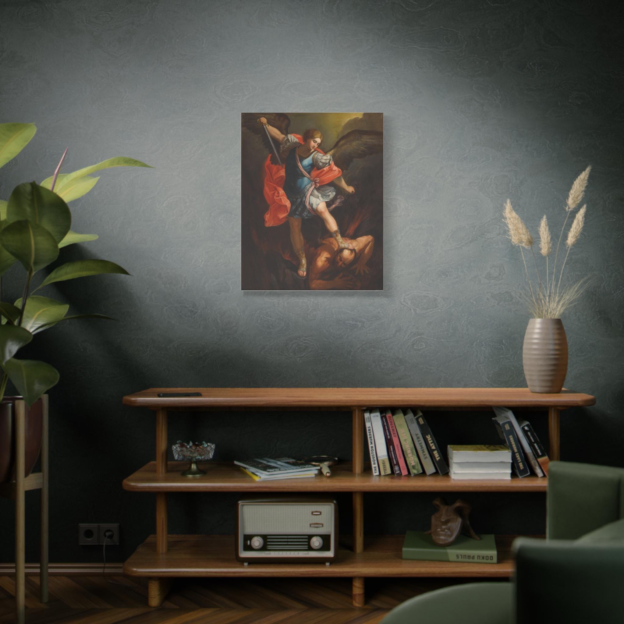 Canvas Print, saint michael the archangel's battle, Wall Art Decor, Religious Artwork, Christian Home Decor, Matte Canvas Painting,