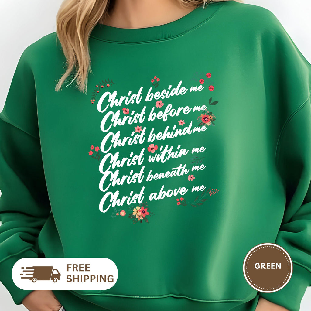 Saint Patrick Quote Crewneck Sweatshirt, Irish St. Paddy's Day Gift, Unisex Jumper, Shamrock Pullover, Green Sweater
